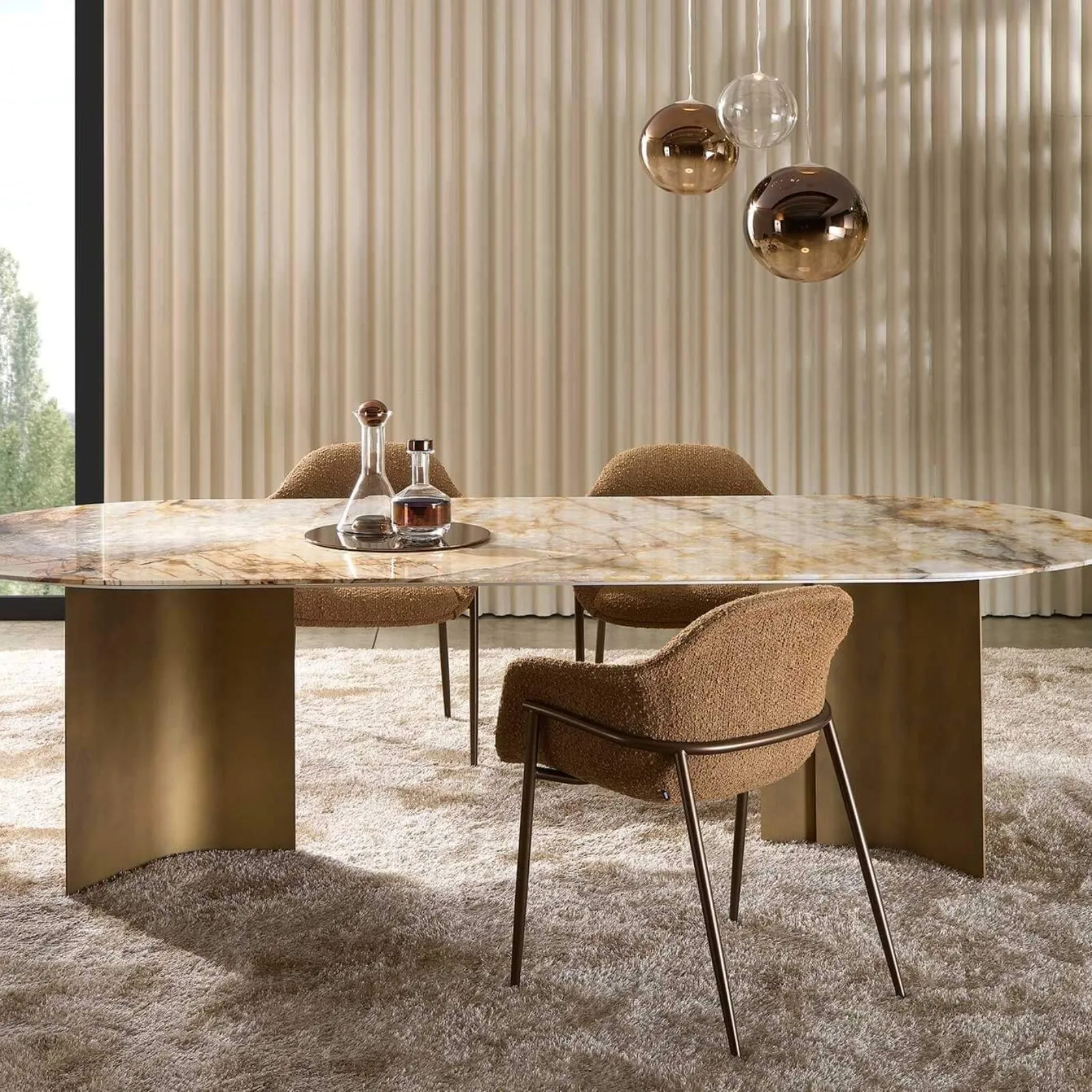 Lomacasa Marelli Chia Metal Base Chair Gallery 1-2